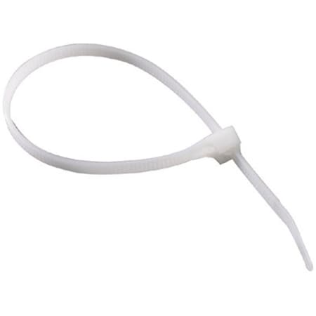 Vortex Cable Tie, 11 in L, 3 in Max Bundle Dia., Natural, Nylon 6/6, 75 lb Strength, 1000 PK VO451467